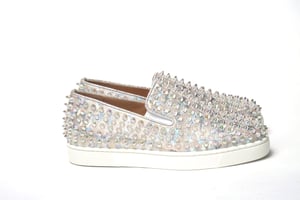 Christian Louboutin Weiße Ab/Clear Ab Roller Boot Frau Flach Sneaker
