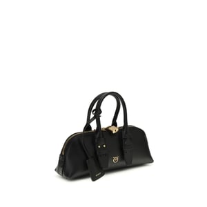 PINKO schwarze Kalbsleder Bos Taurus Handtasche