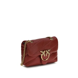 PINKO Bordeaux Kalbleder Bos Taurus Schultertasche