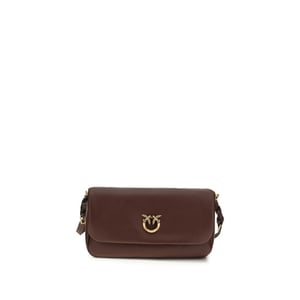 PINKO Schultertasche aus braunem Kalbsleder Bos Taurus