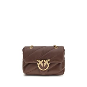 PINKO Schultertasche aus braunem Kalbsleder Bos Taurus