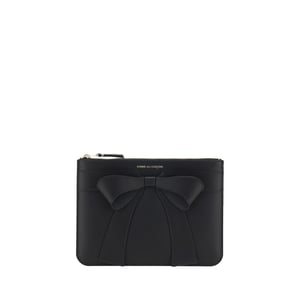 Comme Des Garçons Schwarzes Kalbleder Bos Taurus Wallet