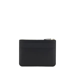 Comme Des Garçons Schwarzes Kalbleder Bos Taurus Wallet