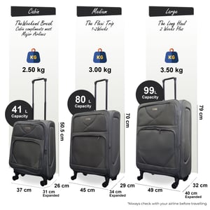 Softshell, leichte graue Nylon-Reisetasche mit vier Rädern, Weihnachtskoffer