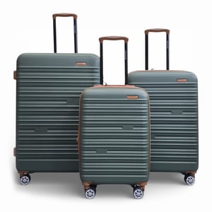 Erweiterbarer grüner Hardshell-ABS-Koffer 8-Rad-Reisegepäck für großes Gepäck