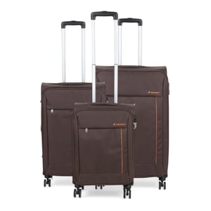Leichtes braunes Soft-Casing-Koffer 8-Rad-Reisegepäck