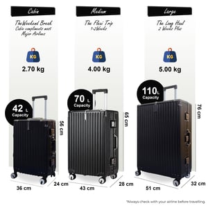 Schwarzer Hardshell-Doppel-4-Rad-ABS-Gepäckwagen Hartschalen-Koffer-Set