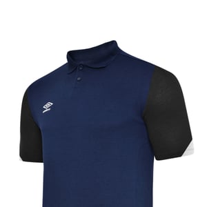 Umbro - "Total" Poloshirt für Kinder - Training (Marineblau/Dunkel-Marineblau/Weiß)