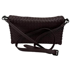 Bottega Veneta Intrecciato Umhängetasche aus Burgunderleder