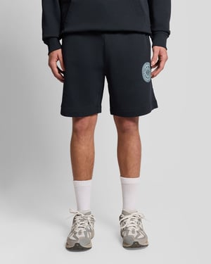 Grafisches Abzeichen Baumwoll-Sweatshorts
