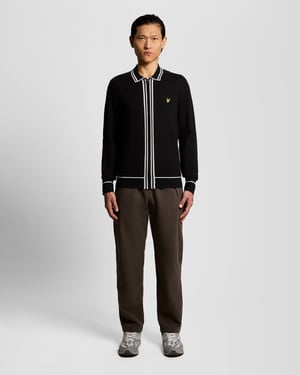 Tippstrickjacke mit durchgehendem Reißverschluss