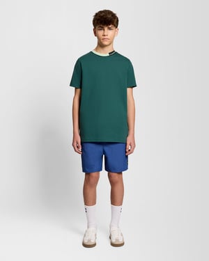 T-Shirt mit Logo und umgeschlagenem Kragen