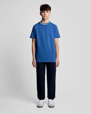 T-Shirt mit Tipped-Kragen-Logo