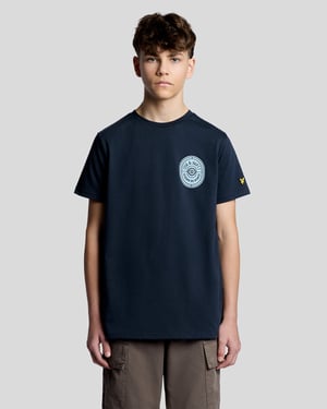 Grafisches Abzeichen Baumwoll-T-Shirt