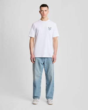 Rückendruck Grafik T-Shirt