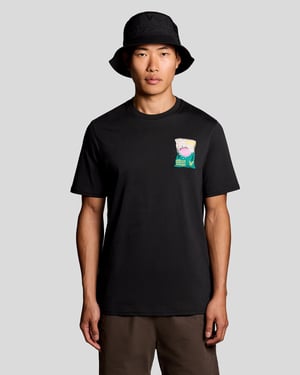 Besticktes Grafik T-Shirt mit Rundhalsausschnitt