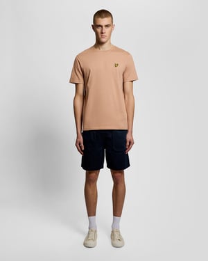 Baumwoll-T-Shirt mit Rundhalsausschnitt