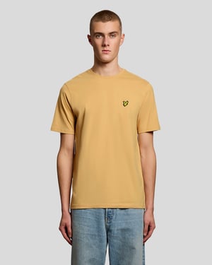 Baumwoll-T-Shirt mit Rundhalsausschnitt