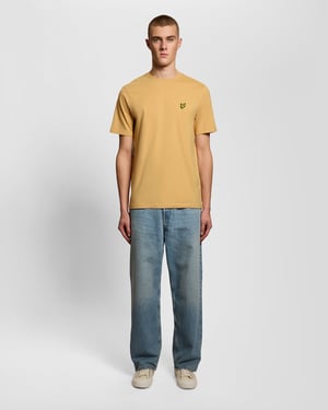 Baumwoll-T-Shirt mit Rundhalsausschnitt