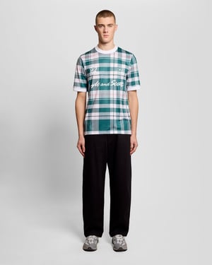 Sportliches Tartan-Karo Fußballshirt