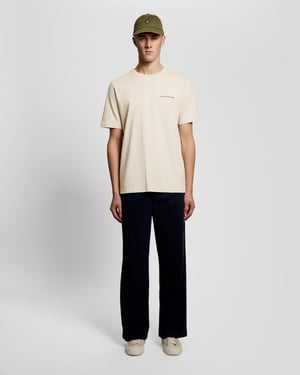 Script Logo Baumwoll Crew-Neck T-Shirt