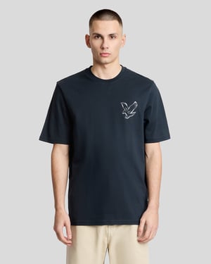 T-Shirt mit Grafikdruck auf der Rückseite