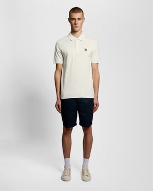 Feine Baumwoll-Slub Poloshirt