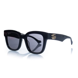 Gucci, schwarze over-size Sonnenbrille mit GG-Logo