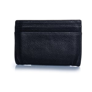 Chanel, schwarzer genarbter Lederkartenhalter