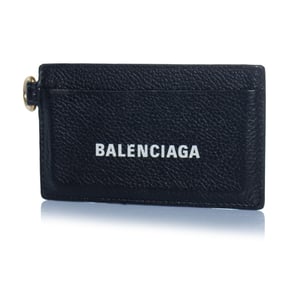 Balenciaga, schwarzes Leder Kartenetui mit Schlüsselring