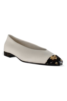 Loro Piana Rebecca Ballerinas Weiß