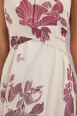 Damen-Maxikleid mit Blumenmuster, ärmellos, lässig/für den Alltag