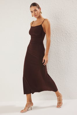 Gerades, locker fallendes Maxikleid für Damen, lässig/alltagstauglich