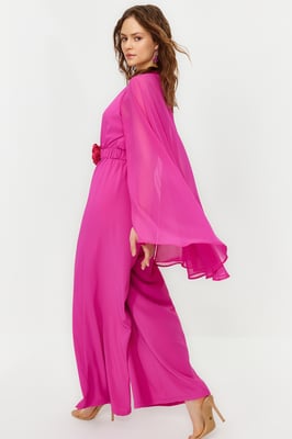 Elegantes, ärmelloses, langes, elegantes, normal geschnittenes, modisches Abendkleid in Rosa, Unifarben.