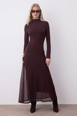 Langes, flaches A-Linien-Maxikleid für Damen, sowohl für Tag als auch für Nacht