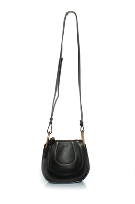 Chloe Mini Hayley Hobo-Tasche in Schwarz