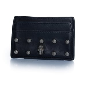 Alexander McQueen, schwarzer Leder-Kartenhalter