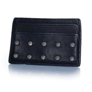 Alexander McQueen, schwarzer Leder-Kartenhalter