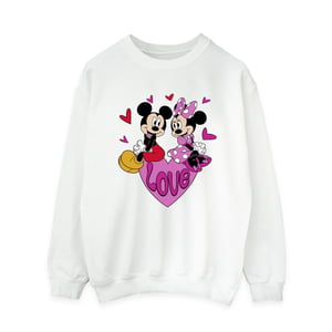 Disney - "Love Hearts" Sweatshirt für Damen (Weiß)