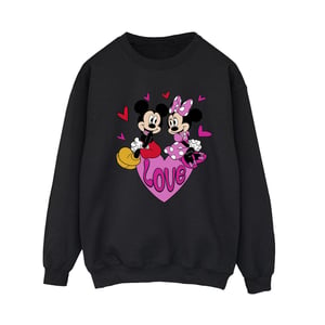 Disney - "Love Hearts" Sweatshirt für Damen (Schwarz)