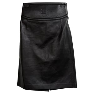 Givenchy Cutout-Rock aus geprägtem schwarzem Leder