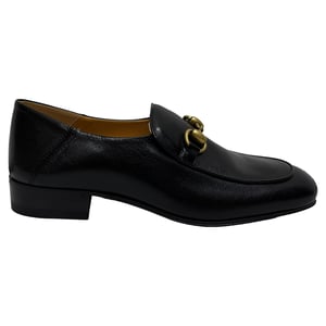 Gucci Horsebit Slipper aus schwarzem Leder