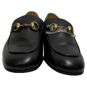 Gucci Horsebit Slipper aus schwarzem Leder