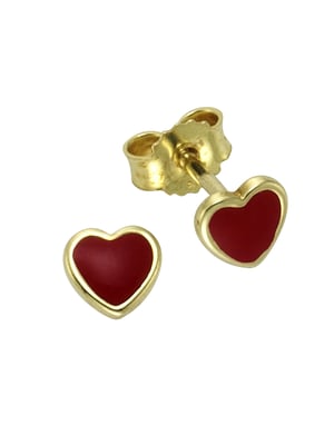 Zeeme for Kids Ohrringe Gold 333 Motiv Herz