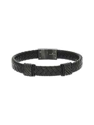 Zeeme Stainless Steel Armband Lederband braun mit Edelstahlverschluss