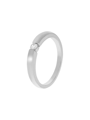 Zeeme Silber Ring Silber 925 rhodiniert mit Zirkonia weiß