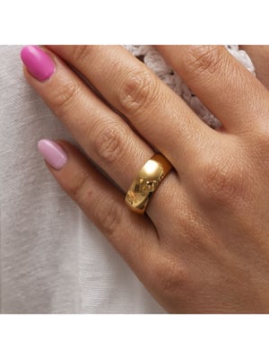 Zeeme Stainless Steel Ring Edelstahl gelb-vergoldet 8mm breit