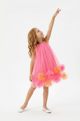 Mädchen Flaches kurzes / ärmelloses Mini-Skaterkleid