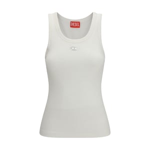 Diesel Weißes Baumwolle Ärmelloses T-Shirt