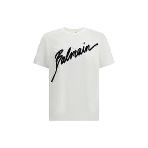 Balmain Weißes Baumwoll-T-Shirt